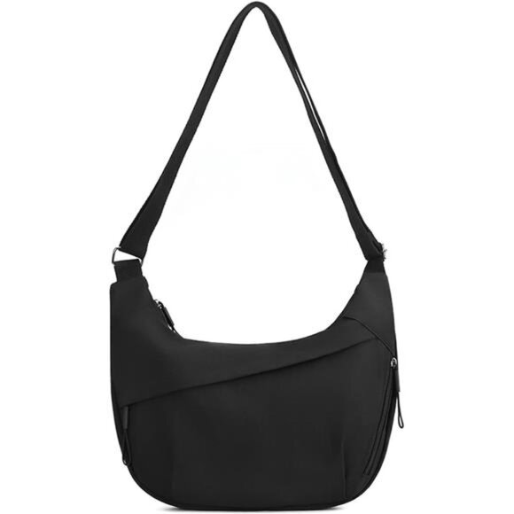 Crescent Bags, Nylon Hobo Bags Black - Picture 1 of 7